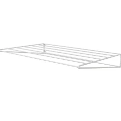 Etendoir À Linge| Étendoir filaire mural en acier blanc L. 66 x 40 cm