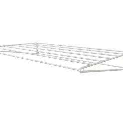 Etendoir À Linge| Étendoir filaire mural en acier blanc L. 66 x 40 cm