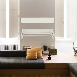 Foxydry Étendoir mural blanc alu 71x35x13cm rétractable Hide 70