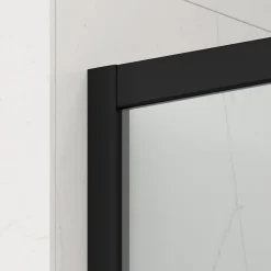 Swiss Aqua Technologies TEX BB Porte de douche 110x195cm coulissante anticalcaire avec profilés noir mat (SATTEXDBB110CT-SET)