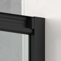 Swiss Aqua Technologies TEX BB Porte de douche 110x195cm coulissante anticalcaire avec profilés noir mat (SATTEXDBB110CT-SET)