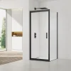 Swiss Aqua Technologies TEX-C ensemble porte compact/paroi 100x90cm anticalcaire avec profilés noir mat (SATTEXC100S90C)