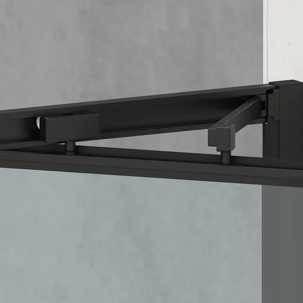 Swiss Aqua Technologies TEX-C ensemble porte compact/paroi 100x90cm anticalcaire avec profilés noir mat (SATTEXC100S90C)