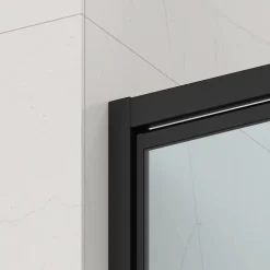 Swiss Aqua Technologies TEX-C ensemble porte compact/paroi 100x90cm anticalcaire avec profilés noir mat (SATTEXC100S90C)