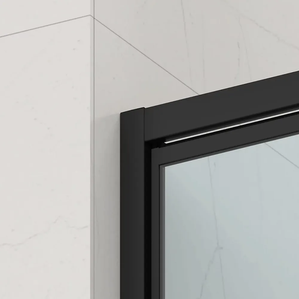 Swiss Aqua Technologies TEX-C ensemble porte compact/paroi 100x90cm anticalcaire avec profilés noir mat (SATTEXC100S90C)
