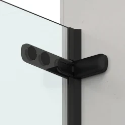 Porte De Douche|Swiss Aqua Technologies TGD NEW Porte de douche 100x200cm pivotante anticalcaire avec profilé noir mat (SATTGDO100NIKAC)