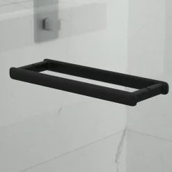 Porte De Douche|Swiss Aqua Technologies TGD NEW Porte de douche 100x200cm pivotante anticalcaire avec profilé noir mat (SATTGDO100NIKAC)