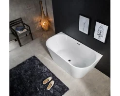 Baignoire Îlot|Sanita THEA - Baignoire semi-ilot - 170x80x58cm