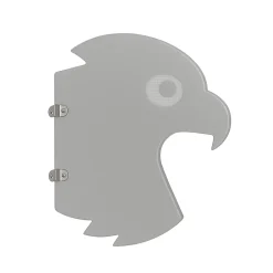 Ti'Pi - Séparateur pour urinoir en forme de faucon - Anti tag - Anti choc - Intérieur et extérieur - Gris