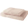 Serviette De Bain|Todays Tools TODAY Lot de 1 Drap de Bain 100% coton 70x130 cm + 1 Serviette de Bain 50x100 cm - Rose des sables