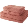 Serviette De Bain|Todays Tools TODAY Lot de 2 Serviettes de Bain 50x100 cm + 2 Draps de Bain 70x130 cm Terracotta 100% coton