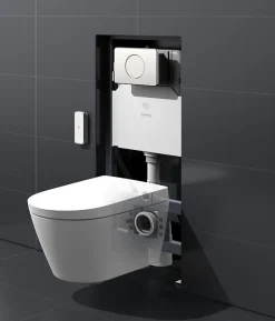 Wc Japonais|Nashi Toilette japonaise EOS suspendue avec bâti-support, WC lavant automatique, mural gamme supérieure