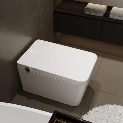Wc Japonais|Nashi Toilette japonaise OVIAN SQUARE SORTIE VERTICALE, WC lavant automatique, design carré gamme supérieure