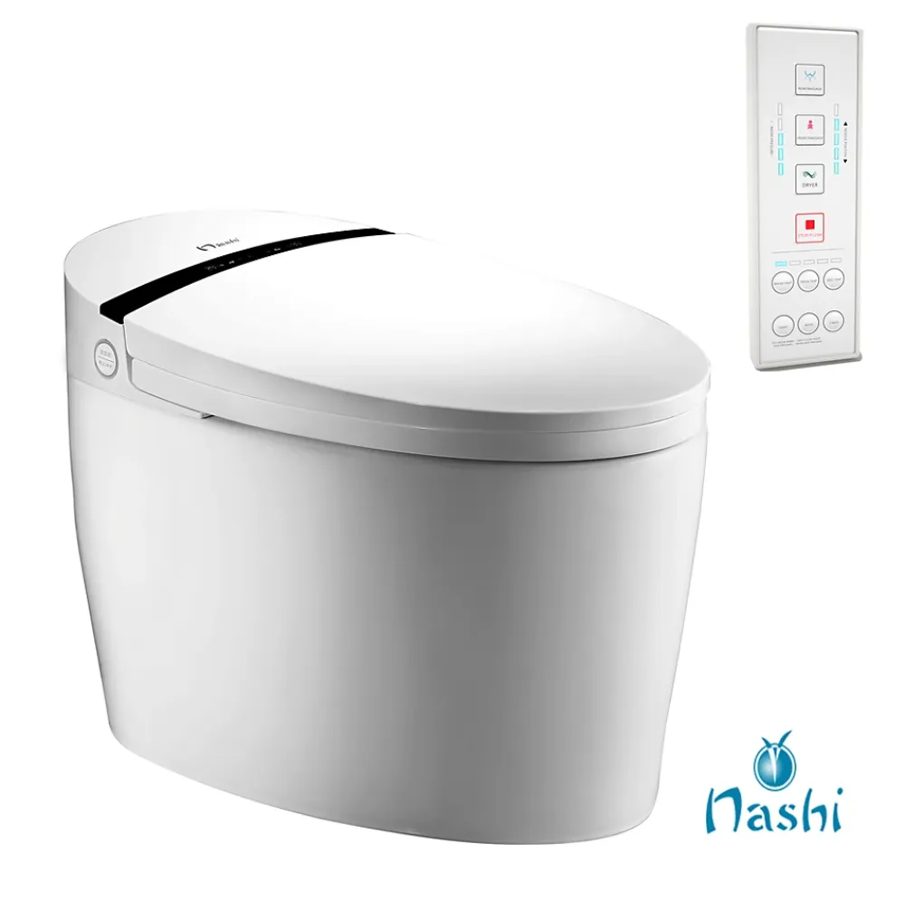 Nashi Toilette japonaise ALDARA NEW SORTIE DUALE, WC lavant automatique, injecteur acier inoxydable, canule séchage, gamme premium
