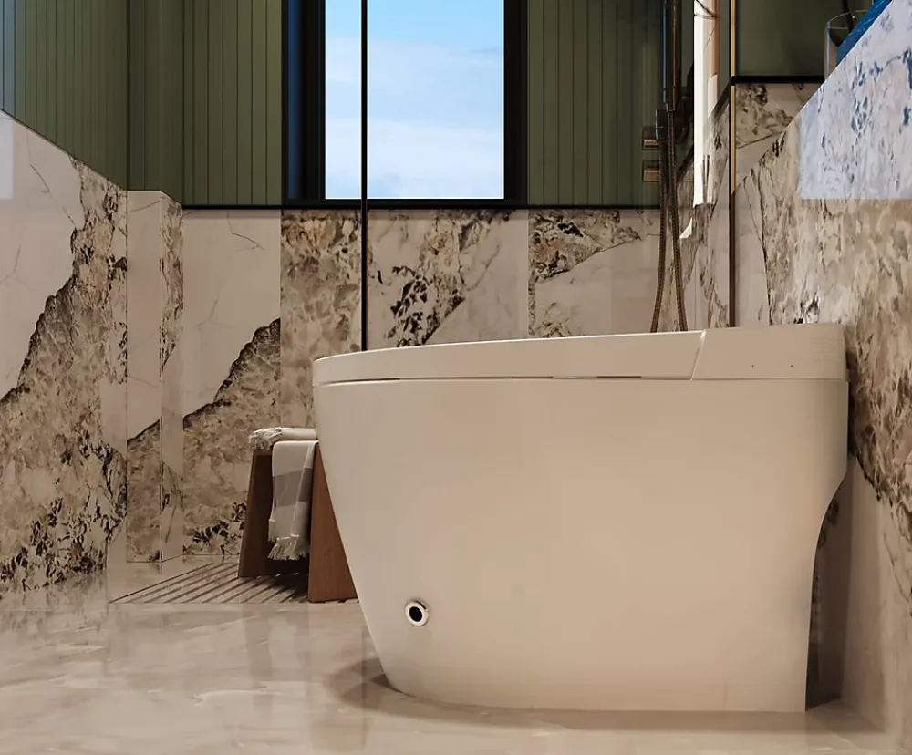 Nashi Toilette japonaise OVIAN PLUS SORTIE HORIZONTALE, WC lavant automatique, avec stérilisation UV gamme supérieure