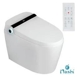 Nashi Toilette japonaise YAIZA PLUS SORTIE VERTICALE, WC lavant automatique, ouverture et fermeture automatiques couvercle siège