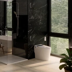 Nashi Toilette japonaise YAIZA PLUS SORTIE VERTICALE, WC lavant automatique, ouverture et fermeture automatiques couvercle siège