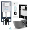 Nashi Toilette japonaise EOS PRO suspendue avec bâti-support, WC lavant automatique, mural gamme supérieure