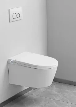 Wc Japonais|Nashi Toilette japonaise EOS suspendue avec bâti-support, WC lavant automatique, gamme supérieure