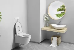 Nashi Toilette japonaise EOS suspendue avec bâti-support, WC lavant automatique, gamme supérieure