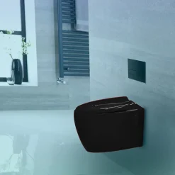 Autres Toilette suspendu de couleur noir Cuvette WC en céramique
