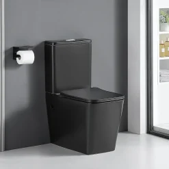 Stano Toilette WC à poser BRAGADO en ceramique noir mat