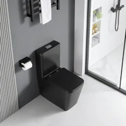 Stano Toilette WC à poser BRAGADO en ceramique noir mat