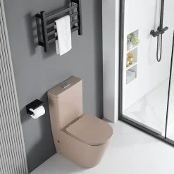 Wc À Poser|Stano Toilette WC à poser CIPOLI en ceramique beige mat