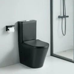 Stano Toilette WC à poser CIPOLI en ceramique noir mat