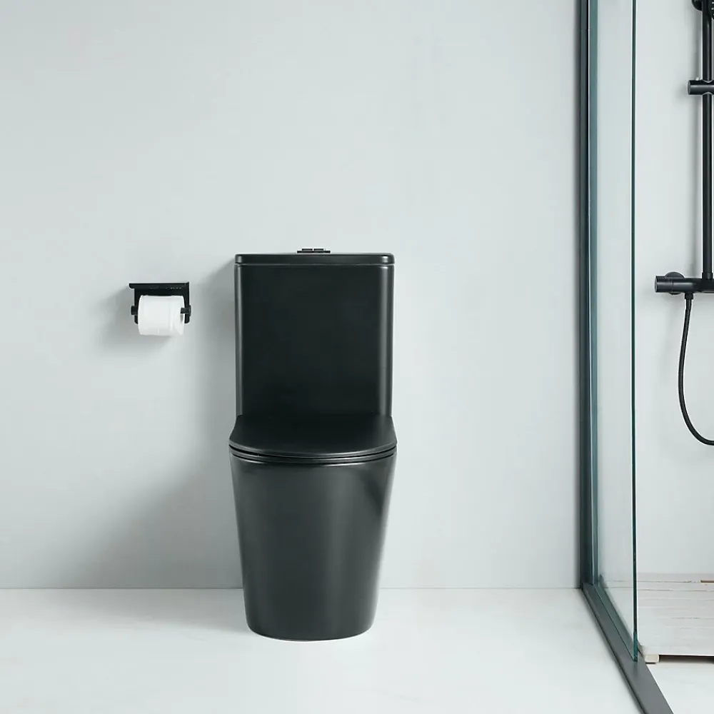 Stano Toilette WC à poser CIPOLI en ceramique noir mat