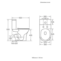 Stano Toilette WC à poser CIPOLI en ceramique