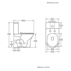 Wc À Poser|Stano Toilette WC à poser CLORINDA en ceramique
