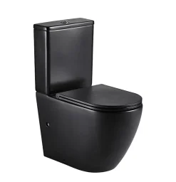Wc À Poser|Aquore Toilette WC à poser GENOVA en ceramique noir mat