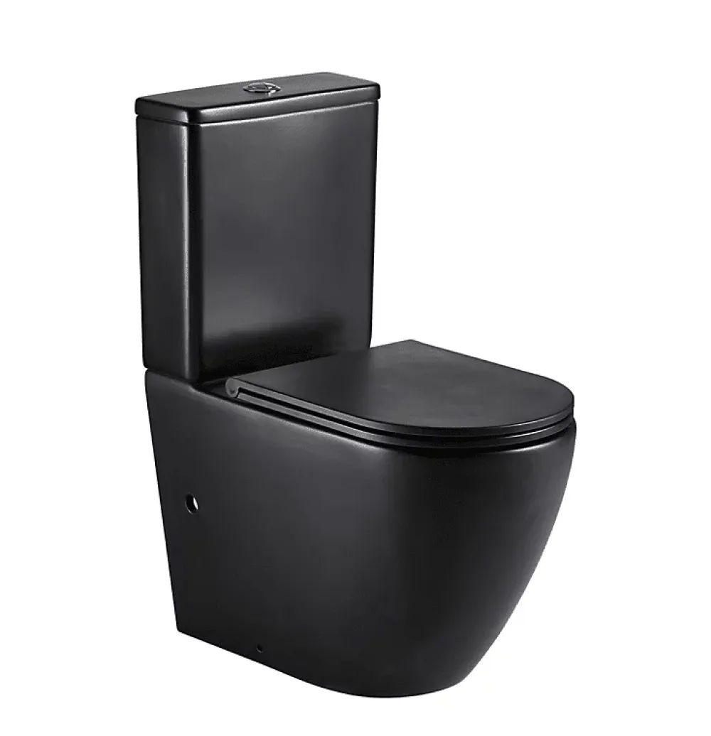 Wc À Poser|Aquore Toilette WC à poser GENOVA en ceramique noir mat