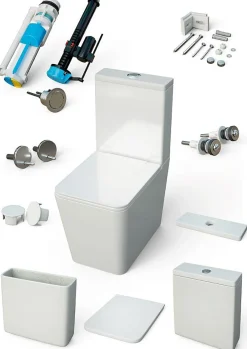 Wc À Poser|Aquore Toilette WC à poser PISA en ceramique