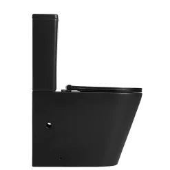 Aquore Toilette WC à poser TURIN en ceramique noir mat