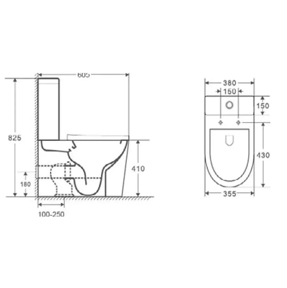 Wc À Poser|Aquore Toilette WC à poser TURIN en ceramique