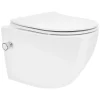 Luxebath Toilette wc suspendu fonction bidet système de rinçage sans bord en céramique