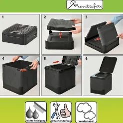 Wc À Poser|Nature Pro Toilettes de Camping Pliables Max 150kg + 12 Cacs de Toilette Inclus - Toilettes WC