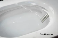 Wc Japonais|Bernstein Toilettes japonais céramique, WC japonais lavant avec LED - 59,3x38,4x38cm - Basic 1102