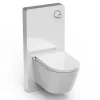 Bernstein Toilettes Japonais céramique, WC lavant japonais avec module blanc (100,4x48,3x10,8cm) - WC 38,4x59,3x38cm - Basic 1102