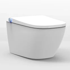 Wc Japonais|Bernstein Toilettes japonais céramique Blanc, WC lavant + LED, force jet et chaleur réglable, rinçage 180 - 59,3x38,4x38cm - BASIC 1104