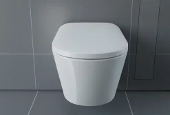 Bernstein Toilettes Japonaises céramique WC lavant suspendu, Télécommande, siège chauffant, Filtre, Séchoir - 59,5x42,5x43cm - T640PRO