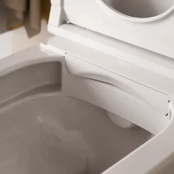 Wc Japonais|Duravit Toilettes Japonaises, WC japonais suspendu, WC lavant LED + Télécommande, siège chauffant, anti-tartre - 58x37,5x40,5cm - Soleil