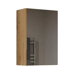 Armoire De Salle De Bains|Autres TONNI - Armoire de toilette murale 1 porte - Meuble Salle De Bain avec miroir - 40x22x60 cm - Rangement