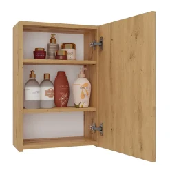 Armoire De Salle De Bains|Autres TONNI - Armoire de toilette murale 1 porte - Meuble Salle De Bain avec miroir - 40x22x60 cm - Rangement