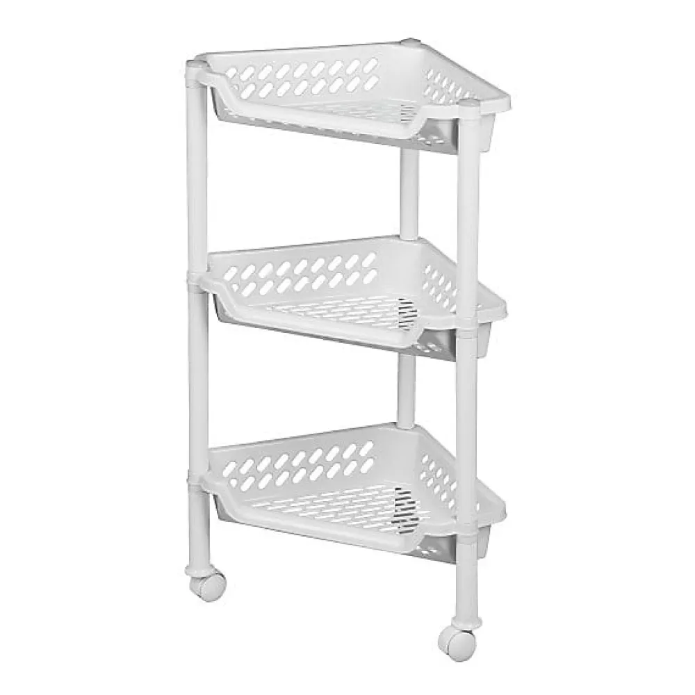 Plast Team Tour à roulettes avec Paniers de Rangement - Blanc