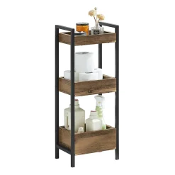 Etagère Salle De Bains|Sobuy Tour de Rangement Etagère de Stockage, 3 étages, FRG226-F,