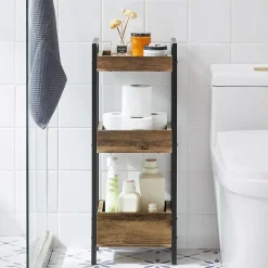 Etagère Salle De Bains|Sobuy Tour de Rangement Etagère de Stockage, 3 étages, FRG226-F,