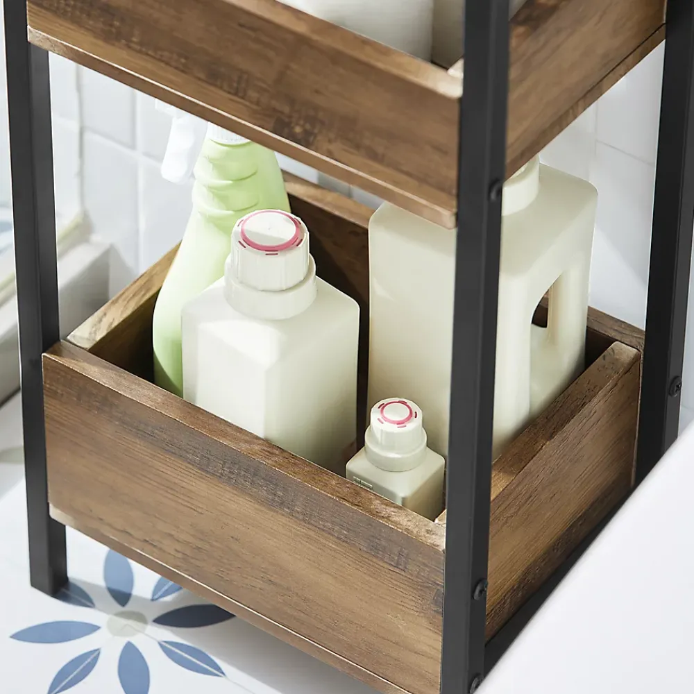 Etagère Salle De Bains|Sobuy Tour de Rangement Etagère de Stockage, 3 étages, FRG226-F,